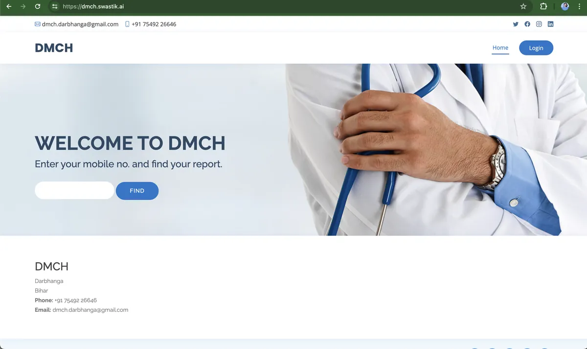 Darbhanga Medical College & Hospital platform